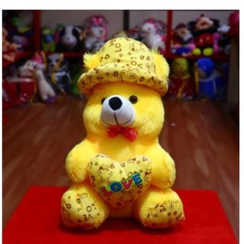 Bear Yellow Ring Curly Cap